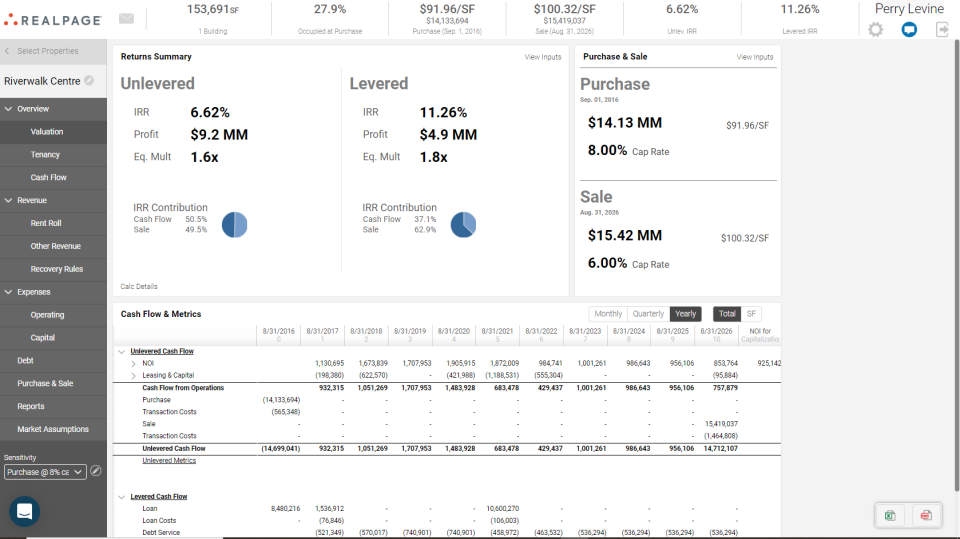 screenshot of RealPage Commercial